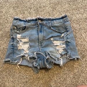 Light wash, size 4, American Eagle super stretch shorts.
